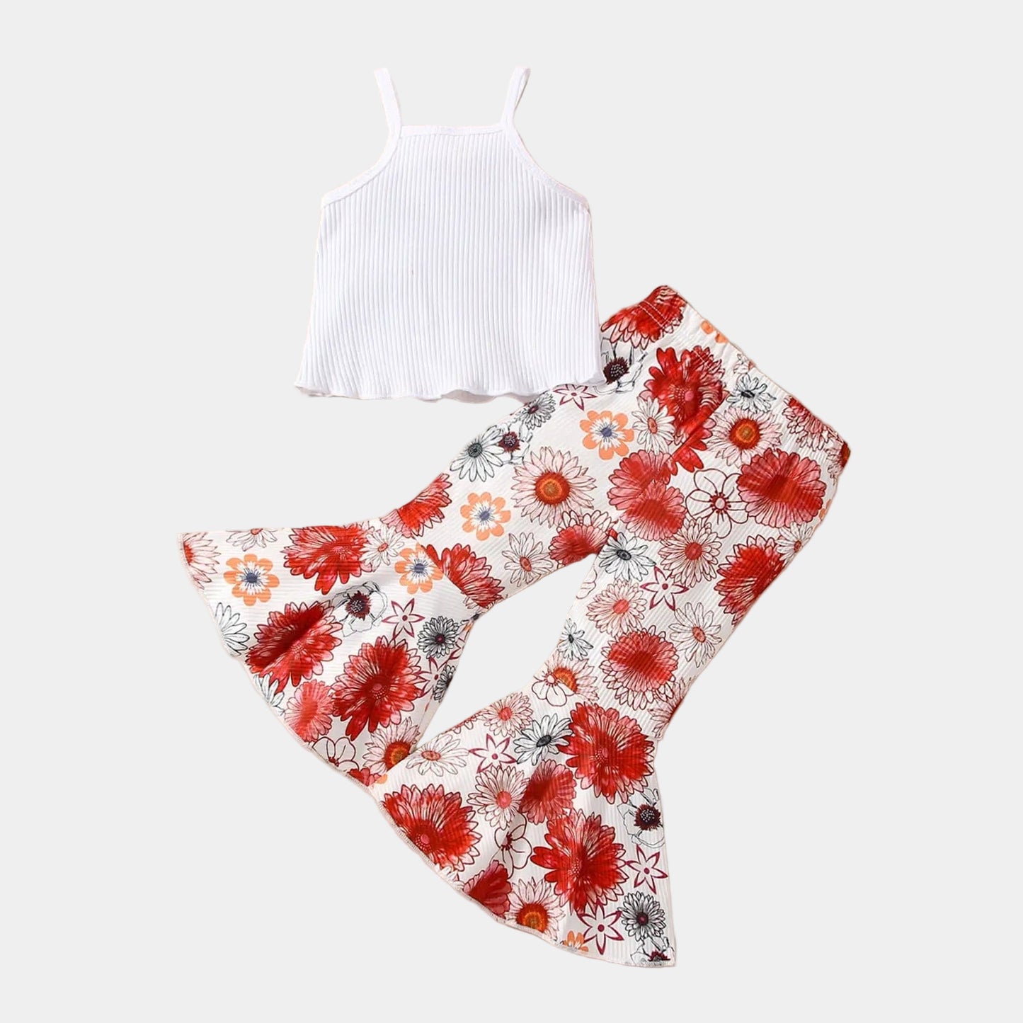 Ensemble débardeur et pantalon à fleur pour bébé 6-12 mois Mini Merveille
