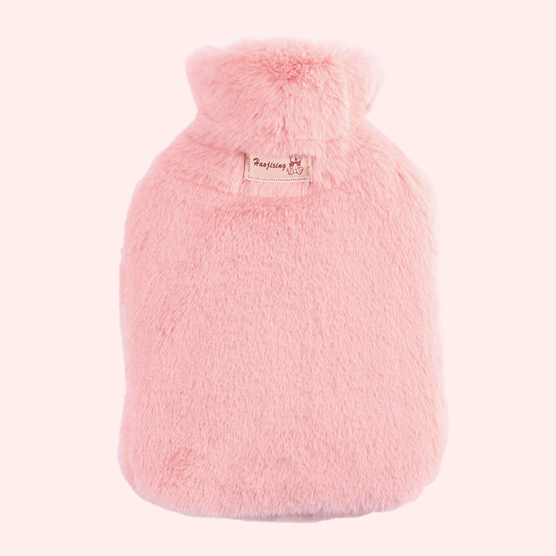 Plush hot water bottle for pregnant women