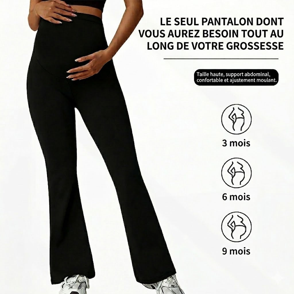 Pantalon Évasé Grossesse Taille Haute Mini Merveille  Pantalon de grossesse