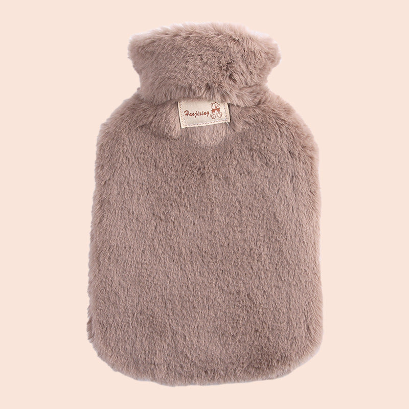 Plush hot water bottle for pregnant women