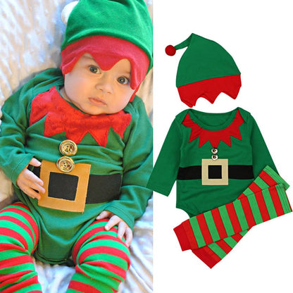 Ensemble lutin de noël 3 pièces pour bébé