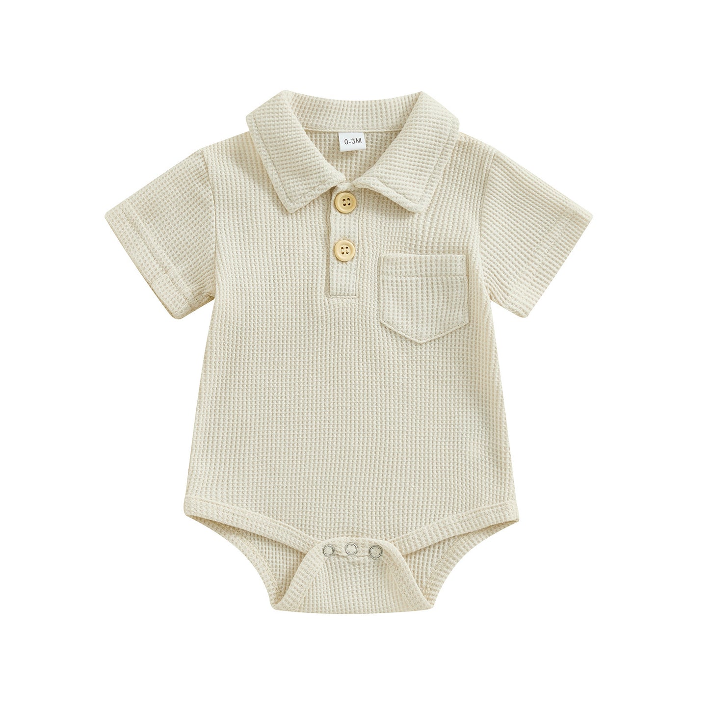 Quilted short-sleeved polo bodysuit