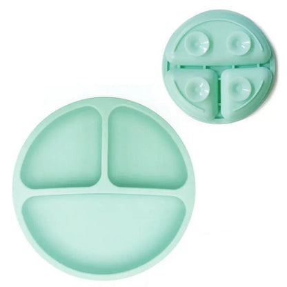 Assiette bébé ventouse Vert Mini Merveille