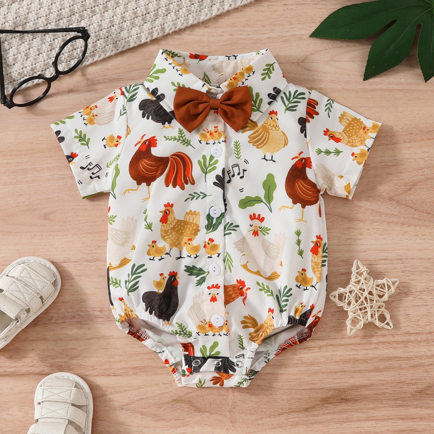 Short-sleeve shirt bodysuit