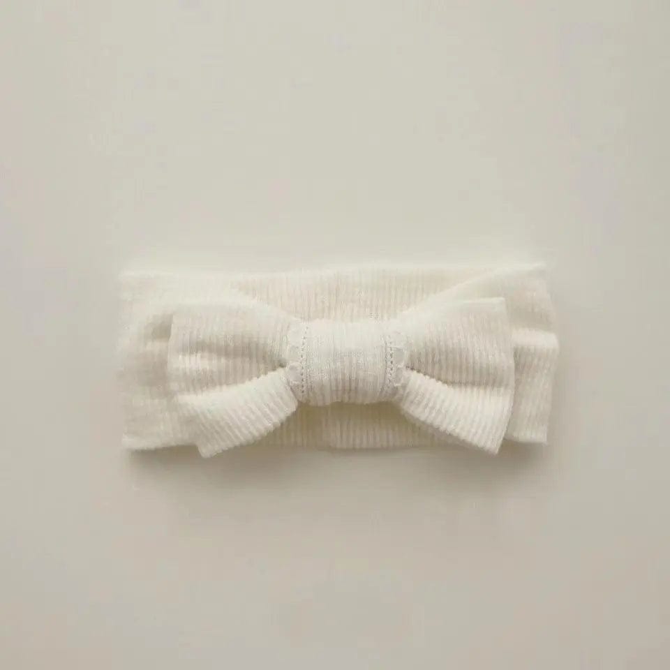 Bandeau noeud en coton Blanc Mini Merveille