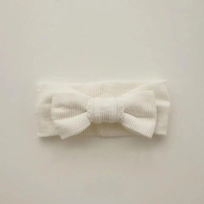 Bandeau noeud en coton Blanc Mini Merveille