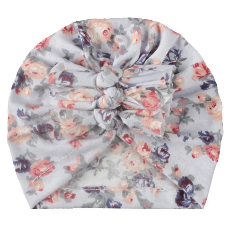 Bandeau nœud fleuri Bleu Mini Merveille