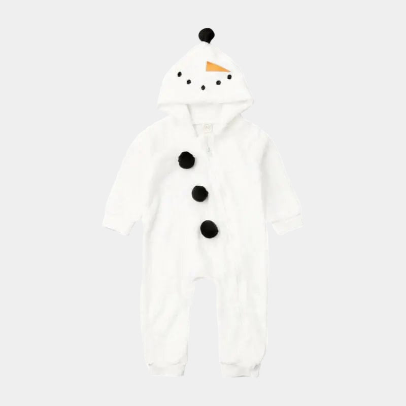 Barboteuse bonhomme de neige à capuche 0-6 mois Mini Merveille