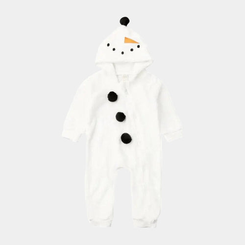 Barboteuse bonhomme de neige à capuche 0-6 mois Mini Merveille