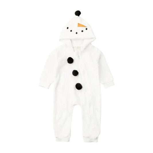 Barboteuse bonhomme de neige à capuche 0-6 mois Mini Merveille