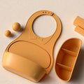 Bavoir Bébé en Silicone Nœud Papillon - Mini merveilleCJWJYEYE03611-Orange 2 pockets