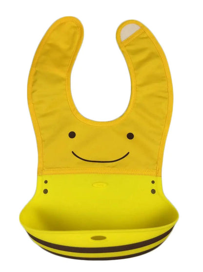 Bavoir en nylon imperméable et silicone Jaune Mini Merveille