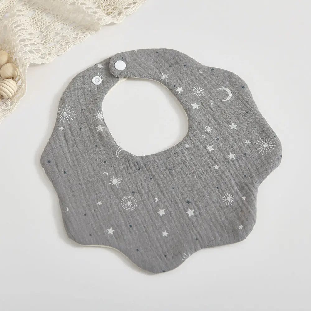 Bavoir en pur coton pour bébé Etoiles Mini Merveille