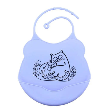 Bavoir en silicone animaux Hibou Mini Merveille