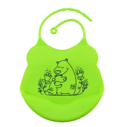 Bavoir en silicone animaux Ours Mini Merveille