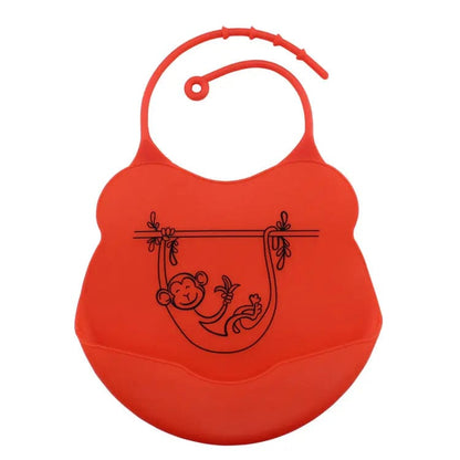 Bavoir en silicone animaux Singe Mini Merveille