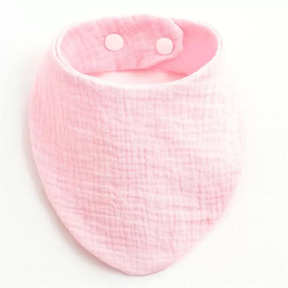 Bavoir triangulaire en pur coton pour bébé Rose Mini Merveille