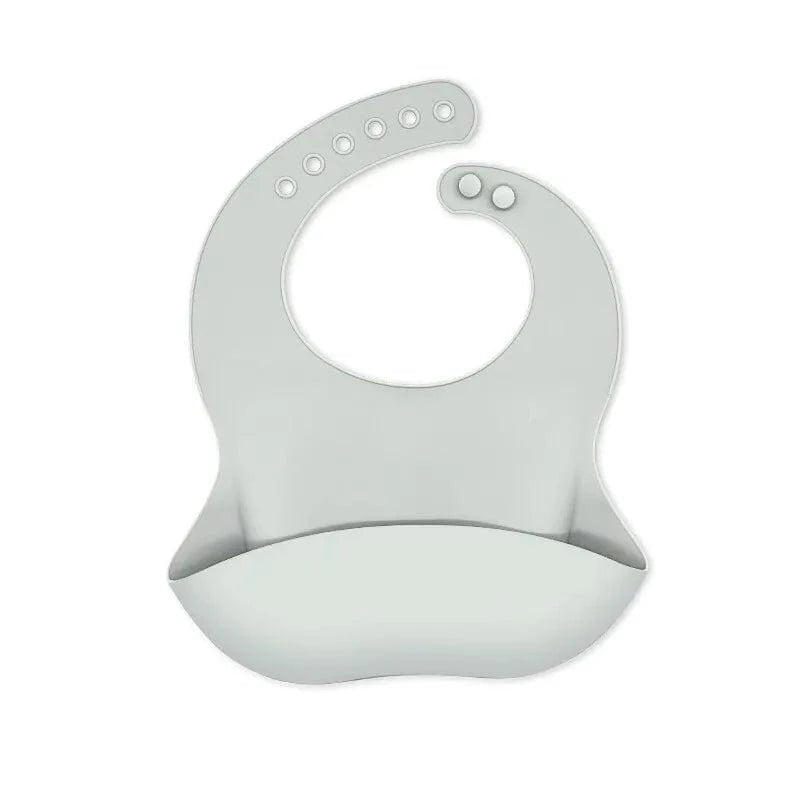 Bavoirs Bébé en Silicone - Mini merveille14:691Pure Gray