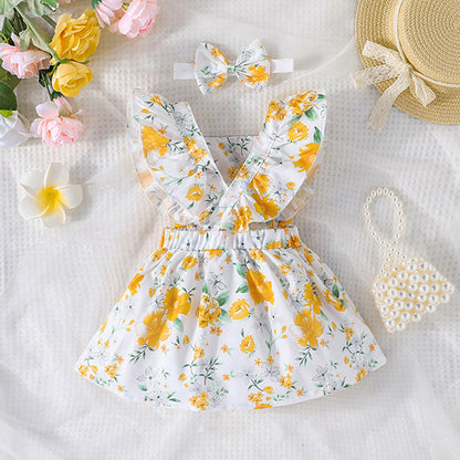 Robe d'été et nœud pour bébé