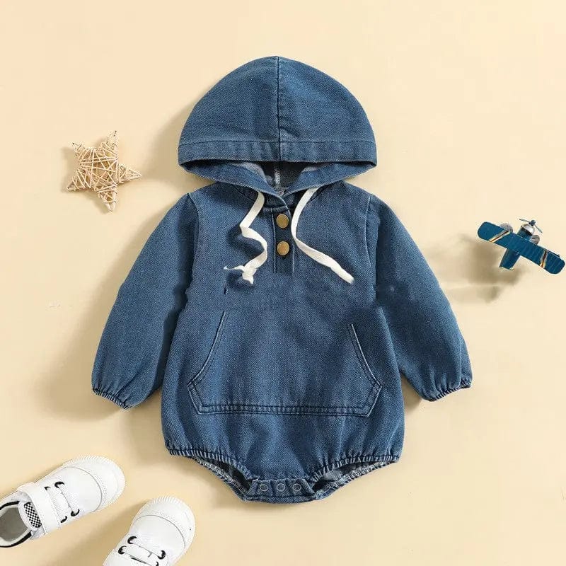 Body à manches longues à capuche pour bébé - Mini merveilleCJYE178633004DW