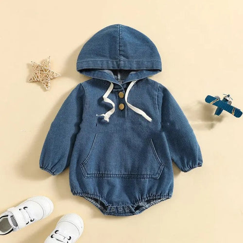 Body à manches longues à capuche pour bébé - Mini merveilleCJYE178633004DW