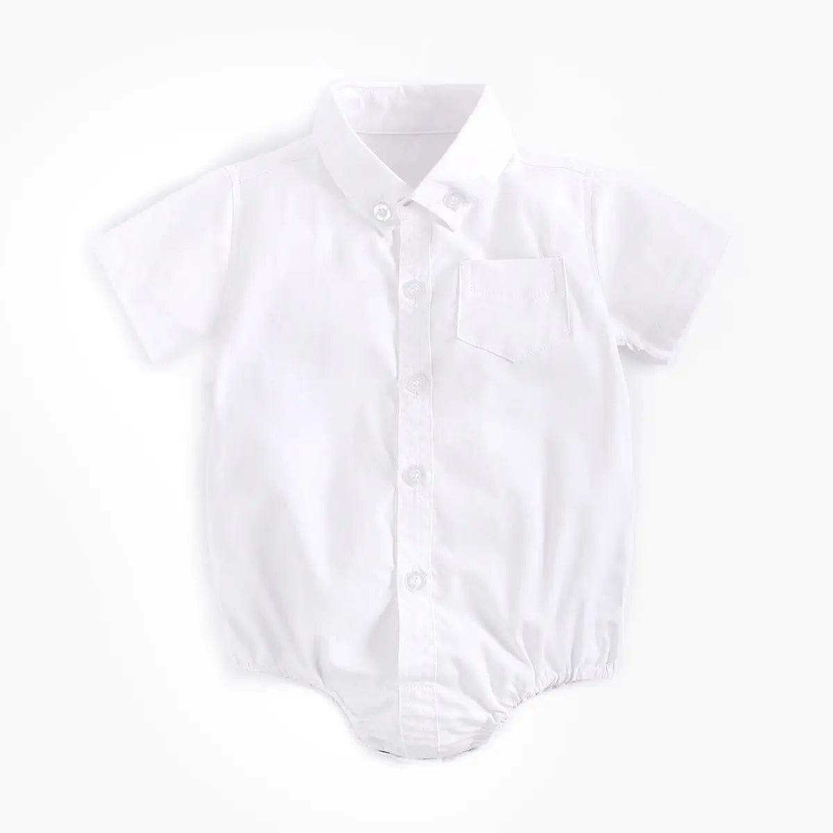 Body chemise manches courtes pour bébé Blanc / 0-6 mois Mini Merveille