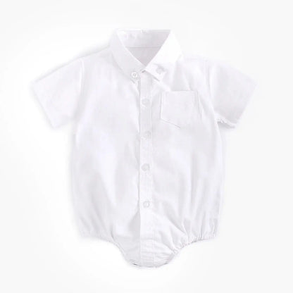 Body chemise manches courtes pour bébé Blanc / 0-6 mois Mini Merveille