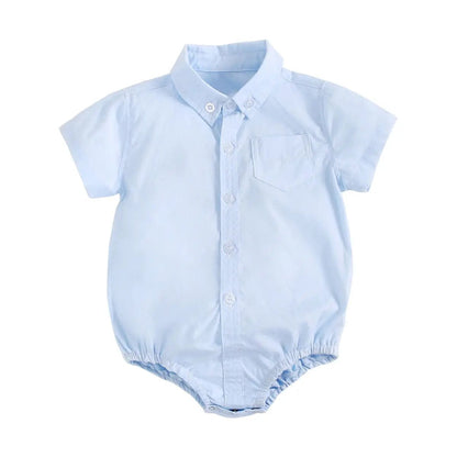 Body chemise manches courtes pour bébé Bleu / 0-6 mois Mini Merveille