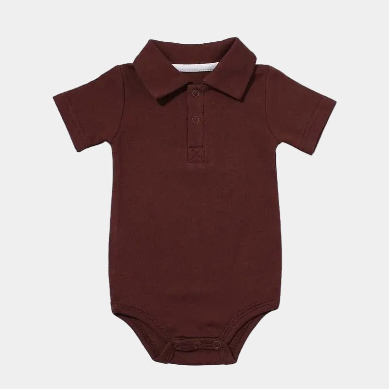 Body polo manches courtes pour bébé - Mini merveilleCJWJYEYE03013-Brown-3m