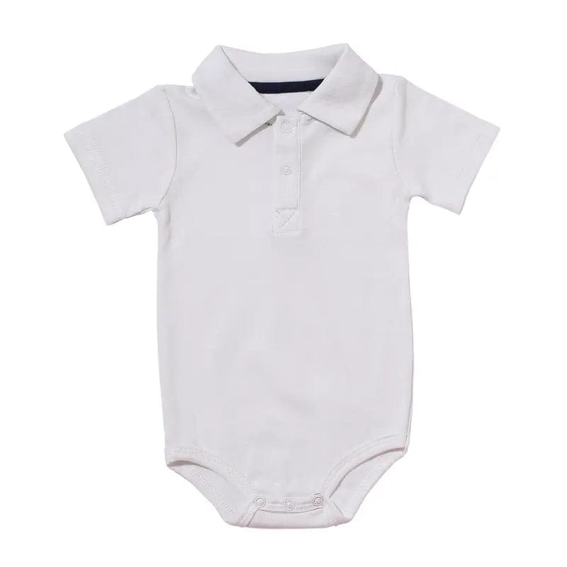 Body polo manches courtes pour bébé - Mini merveilleCJWJYEYE03013-White-3m