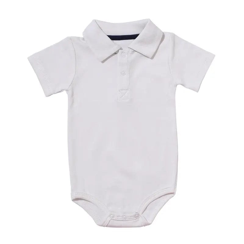 Body polo manches courtes pour bébé Blanc / 0-3 mois Mini Merveille