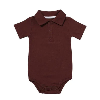 Body polo manches courtes pour bébé Marron / 0-3 mois Mini Merveille