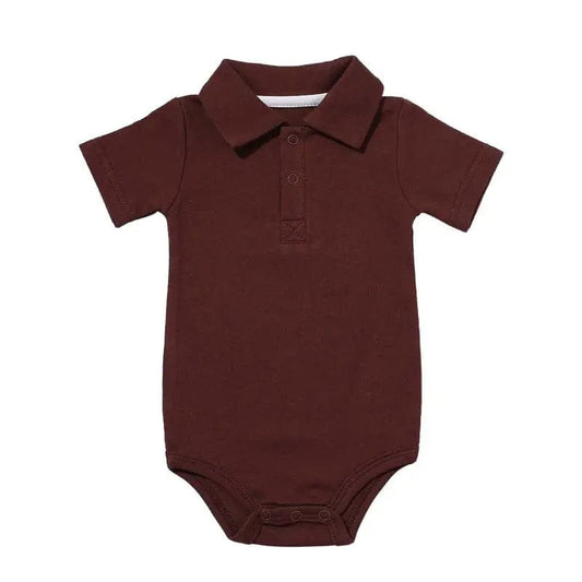 Body polo manches courtes pour bébé Marron / 0-3 mois Mini Merveille