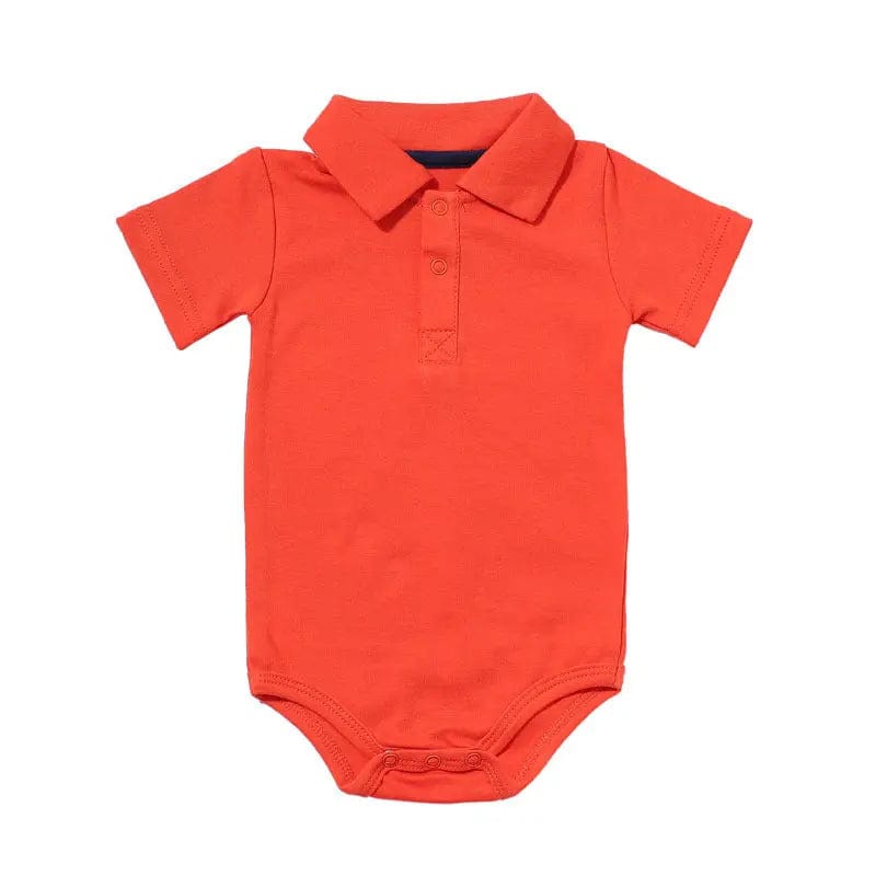 Body polo manches courtes pour bébé Orange / 0-3 mois Mini Merveille