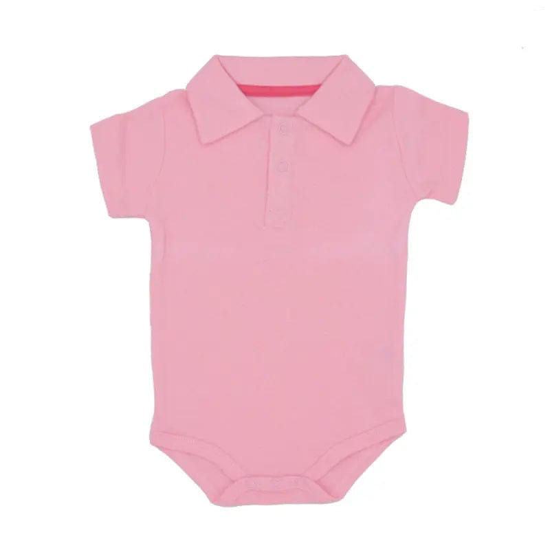 Body polo manches courtes pour bébé Rose / 0-3 mois Mini Merveille