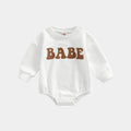 Body sweat col rond pour bébé Blanc / 0-3 mois Mini Merveille