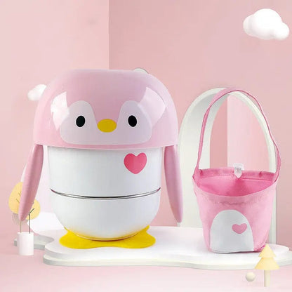 Bol de transport de repas pingouin Rose Mini Merveille