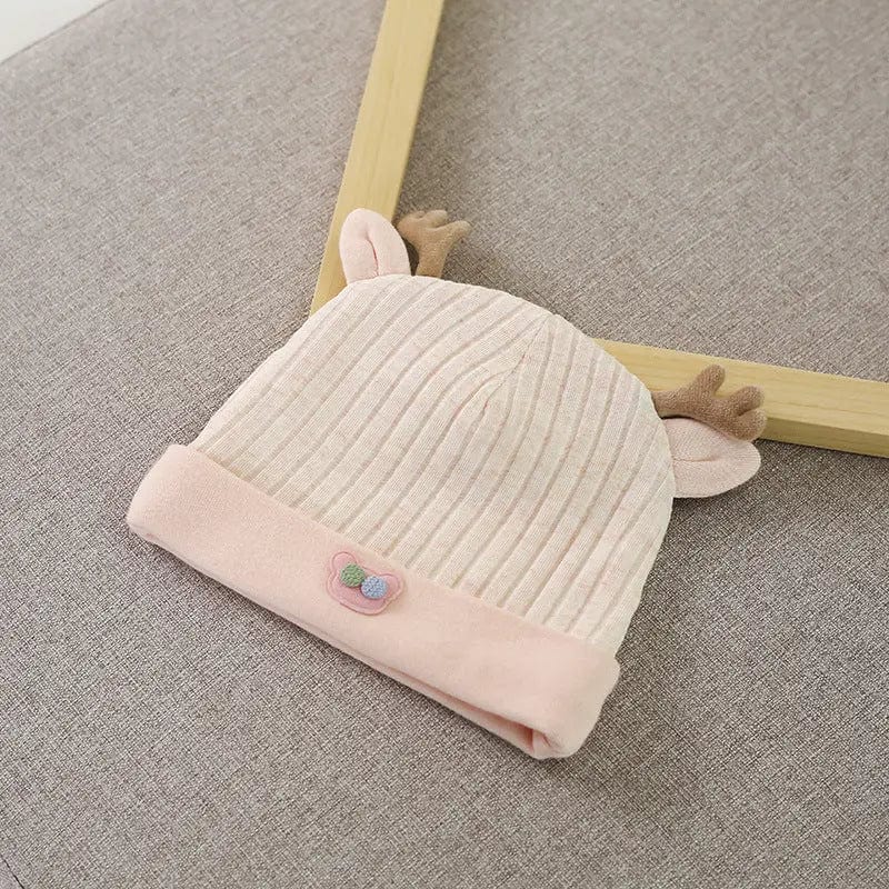 Bonnet à cornes pour bébé Beige Mini merveille