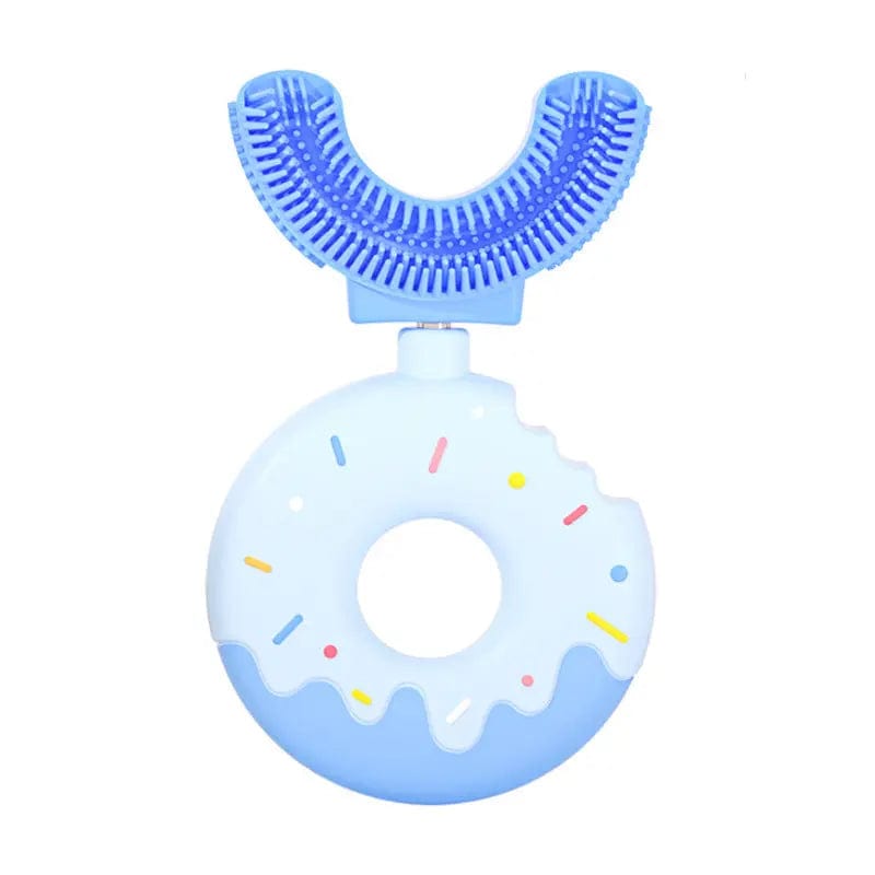 Brosse à dent pour bébé en U donuts Bleu Mini Merveille