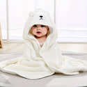 Poncho Bébé à Capuche Double Face - Taille Unique 0-3 Ans, Doux Et Chaud, Cape D'hiver Unisexe - 1