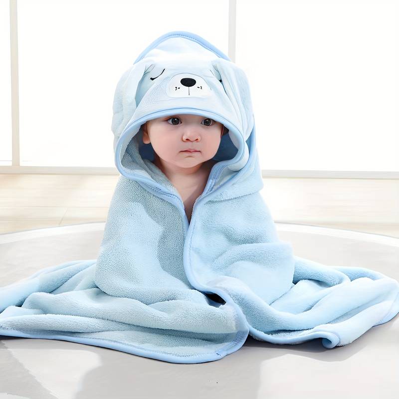 Cape de Bain Bébé Ultra - Douce - Mini merveilleCJJJJTJT40037-Blue-80x80cm