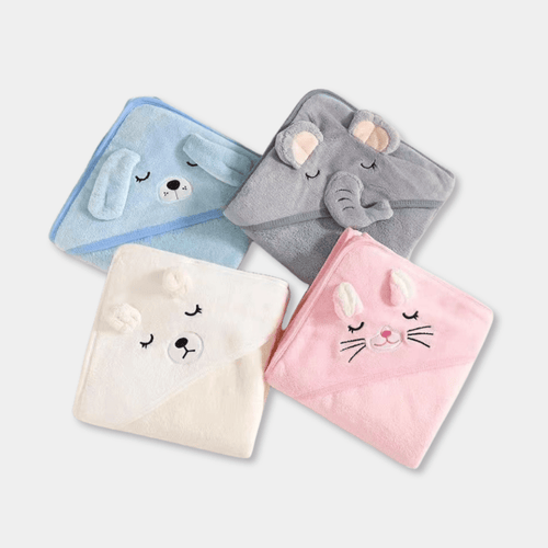 Cape de bain bébé à capuche animaux sortie de bain Mini Merveille