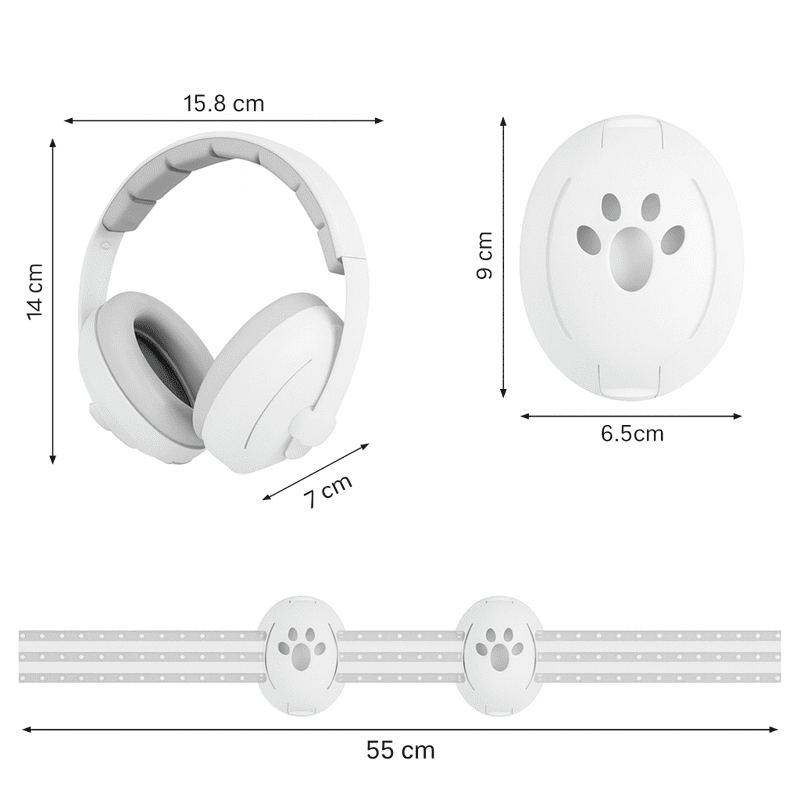 Casque Anti - Bruit Bébé 6 - 48 mois - Mini merveille14:292-in-1 Grey