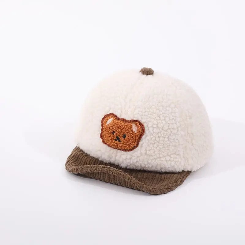 Casquette nounours mignon Mouton blanc/marron Mini Merveille