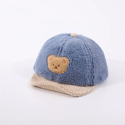 Casquette nounours mignon Mouton bleu /beige Mini Merveille