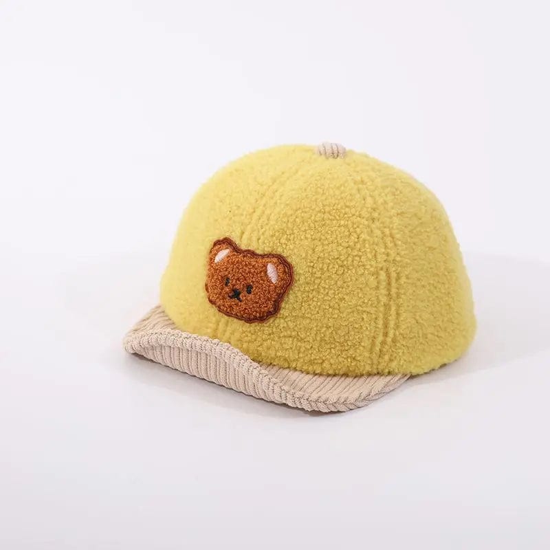 Casquette nounours mignon Mouton jaune/beige Mini Merveille