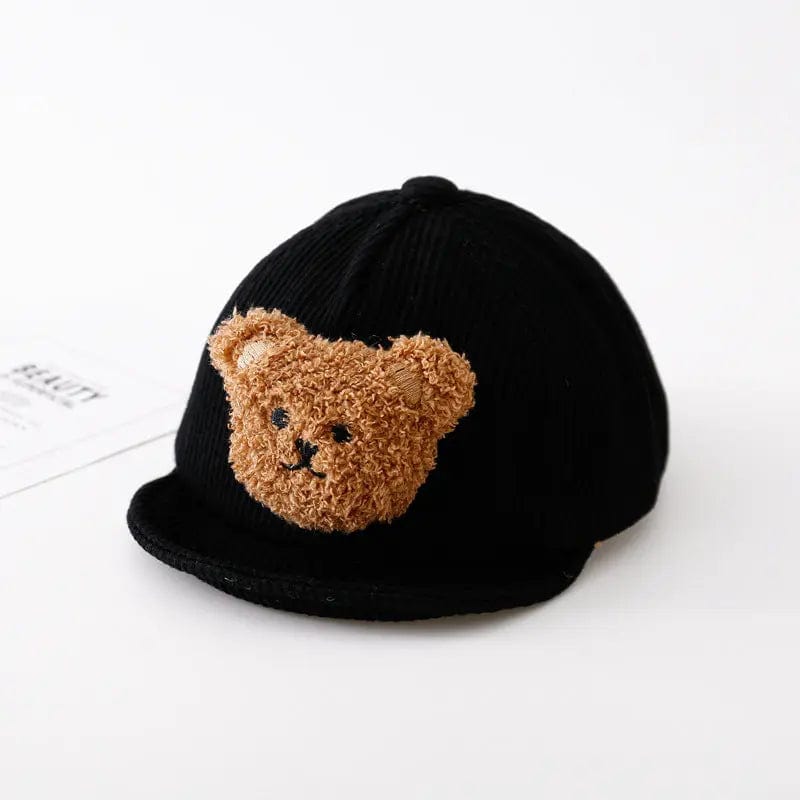 Casquette nounours mignon Noir à rayures Mini Merveille