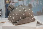 Casquette oreilles d'ourson à pois pour bébé - Mini merveilleCJWJYEYE01741-Grey