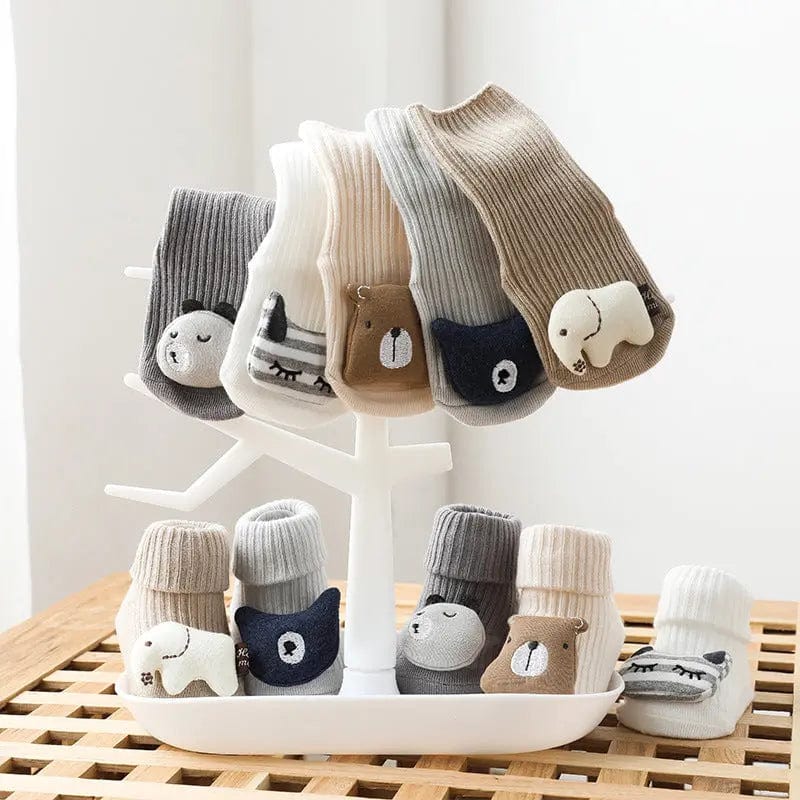 Chaussettes animaux pour bébé - Mini merveilleCJWJYEYE05421-Coffee-XS