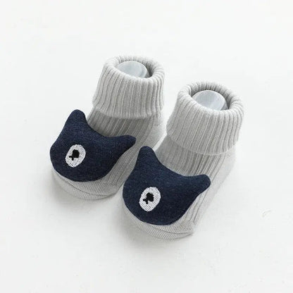 Chaussettes animaux pour bébé Gris clair / 0-6 mois Mini merveille